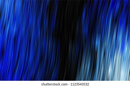 Dark BLUE vector template with bent lines. Modern gradient abstract illustration with bandy lines. New composition for your brand book.