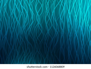 Dark BLUE vector template with bent ribbons. Shining crooked illustration in marble style. Marble design for your web site.