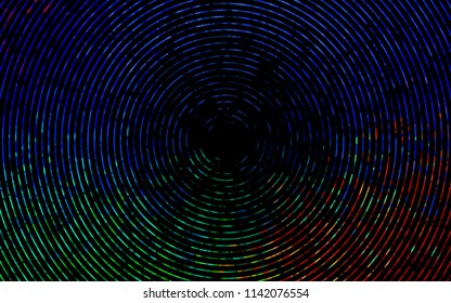 Dark BLUE vector template with bent ribbons. An elegant bright illustration with gradient. A completely new template for your business design.
