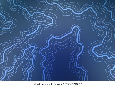 Dark BLUE vector template with bent lines. Creative illustration in halftone marble style with gradient. Marble style for your business design.