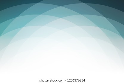 Dark BLUE vector template with bent ribbons. Shining illustration, which consist of blurred lines, circles. The elegant pattern for brand book.