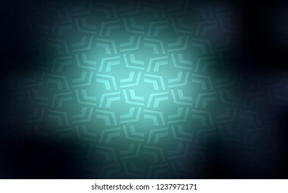 Dark BLUE vector template with bent ribbons. Glitter abstract illustration with wry lines. Marble design for your web site.