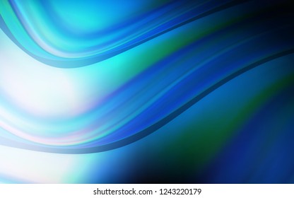 Dark BLUE vector template with bent ribbons. Brand new colored illustration in marble style with gradient. A completely new template for your business design.