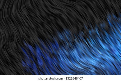 Dark BLUE vector template with bent ribbons. Shining crooked illustration in marble style. Pattern for your business design.