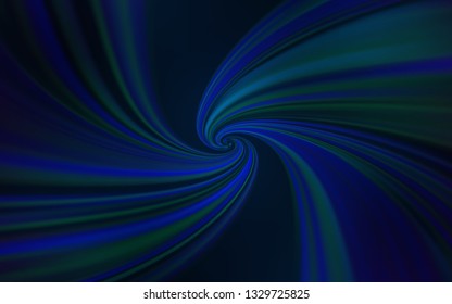Dark BLUE vector template with bent lines. A sample with colorful lines, shapes. Brand new design for your ads, poster, banner.