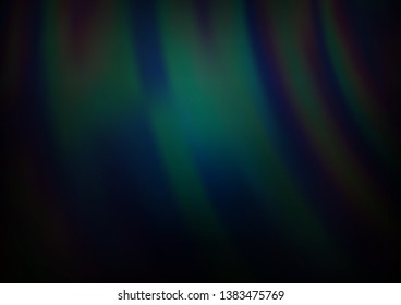 Dark BLUE vector template with bent ribbons. Shining crooked illustration in marble style. Textured wave pattern for backgrounds.