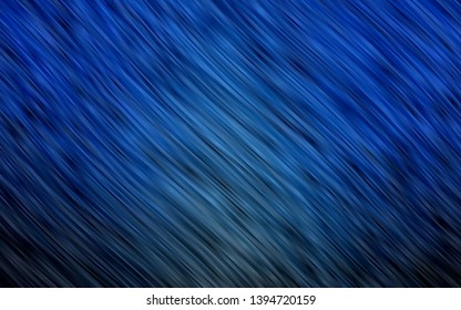 Dark BLUE vector template with bent lines. A sample with blurred bubble shapes. The elegant pattern for brand book.