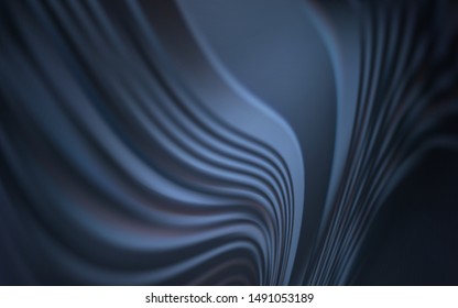 Dark BLUE vector template with bent lines. Modern gradient abstract illustration with bandy lines. Pattern for your business design.