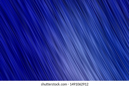 Dark BLUE vector template with bent lines. Blurred geometric sample with gradient bubbles.  Marble style for your business design.