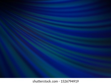 Dark BLUE vector template with bent lines. Creative geometric illustration in marble style with gradient. The elegant pattern for brand book.