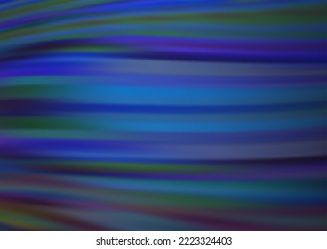 Dark BLUE vector template with bent ribbons. A vague circumflex abstract illustration with gradient. New composition for your brand book.