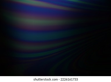 Dark BLUE vector template with bent lines. Geometric illustration in marble style with gradient.  A completely new marble design for your business.
