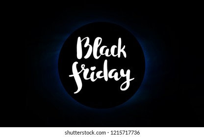 Dark BLUE vector template with a black hole, space. Decorative design in space style with a black hole. Backdrop for ads, leaflets of Black Friday.
