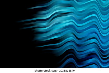 Dark BLUE vector template with bubble shapes. Modern gradient abstract illustration with bandy lines. A completely new marble design for your business.