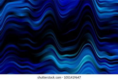 Dark BLUE vector template with bubble shapes. Shining illustration, which consist of blurred lines, circles. Marble style for your business design.