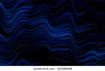 Dark BLUE vector template with bubble shapes. Glitter abstract illustration with wry lines. A new texture for your  ad, booklets, leaflets.