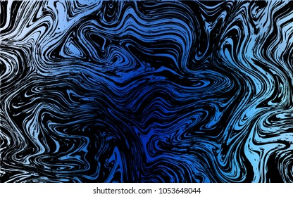 Dark BLUE vector template with bubble shapes. An elegant bright illustration with gradient. Pattern for your business design.