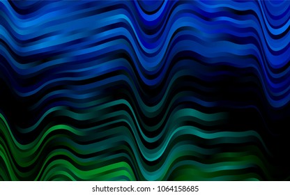 Dark BLUE vector template with bubble shapes. Creative illustration in halftone marble style with gradient. The elegant pattern for brand book.