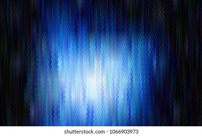 Dark BLUE vector template with bubble shapes. Shining illustration, which consist of blurred lines, circles. Pattern for your business design.