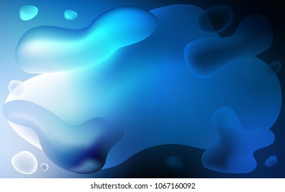 Dark BLUE vector template with bubble shapes. A completely new color illustration in memphis style. Memphis style for your business design.