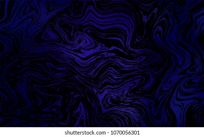 Dark BLUE vector template with bubble shapes. Creative geometric illustration in marble style with gradient. The best blurred design for your business.