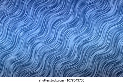 Dark BLUE vector template with bubble shapes. Modern gradient abstract illustration with bandy lines. A completely new marble design for your business.