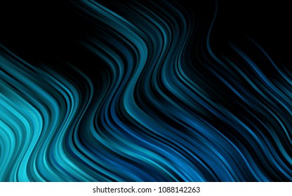 Dark BLUE vector template with bubble shapes. Glitter abstract illustration with wry lines. Marble design for your web site.