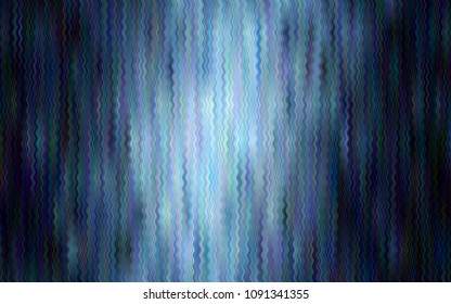 Dark BLUE vector template with bubble shapes. Modern gradient abstract illustration with bandy lines. Pattern for your business design.