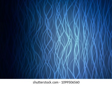 Dark BLUE vector template with bubble shapes. Colorful abstract illustration with gradient lines. The best blurred design for your business.