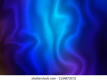 Dark BLUE vector template with bubble shapes. Glitter abstract illustration with wry lines. Brand new design for your ads, poster, banner.