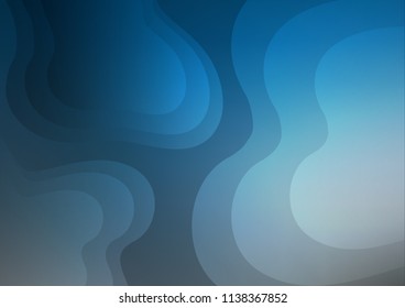 Dark BLUE vector template with bubble shapes. An elegant bright illustration with gradient. Textured wave pattern for backgrounds.