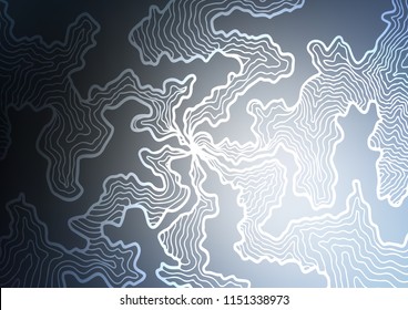 Dark BLUE vector template with bubble shapes. Creative illustration in halftone marble style with gradient. A completely new marble design for your business.