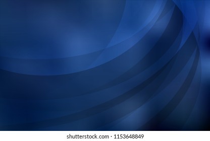Dark BLUE vector template with bubble shapes. Colorful abstract illustration with gradient lines. New composition for your brand book.