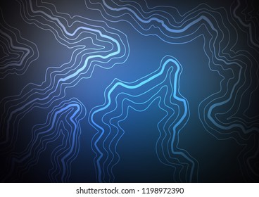 Dark BLUE vector template with bubble shapes. Colorful abstract illustration with gradient lines. A completely new marble design for your business.