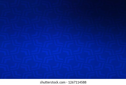Dark BLUE vector template with bubble shapes. Shining illustration, which consist of blurred lines, circles. Textured wave pattern for backgrounds.