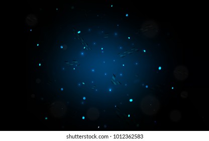 Dark BLUE vector template with carnival confetti. Glitter abstract illustration with colorful confetti, ribbons. The pattern can be used for carnival, festival leaflets.