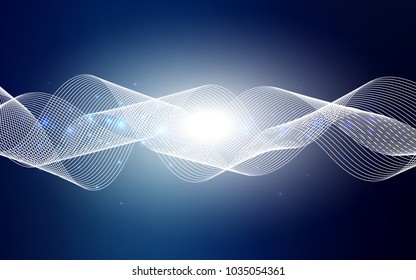 Dark BLUE vector template with carnival confetti. Confetti on blurred abstract background with colorful gradient. Beautiful design for your business advert of anniversary.