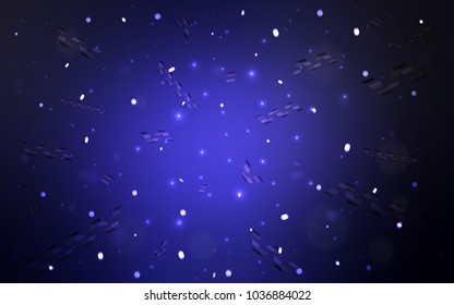 Dark BLUE vector template with carnival confetti. Glitter abstract illustration with colorful confetti, ribbons. The pattern can be used for birthday gifts, congratulations.