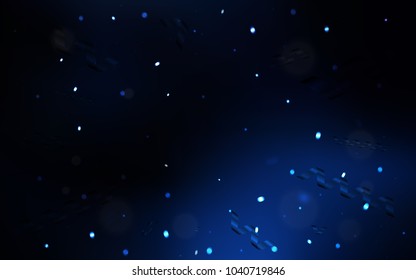 Dark BLUE vector template with carnival confetti. Confetti on blurred abstract background with colorful gradient. New design for ad, poster, banner of your Party.