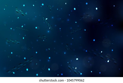 Dark BLUE vector template with carnival confetti. Glitter abstract illustration with colorful confetti, ribbons. Beautiful design for your business advert of anniversary.