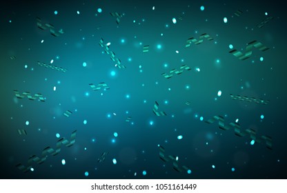 Dark BLUE vector template with carnival confetti. Blurred decorative design in anniversary style with confetti. Beautiful design for your business advert of anniversary.