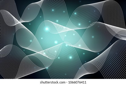 Dark BLUE vector template with carnival confetti. Glitter abstract illustration with colorful confetti, ribbons. The pattern can be used for new year ad, booklets.