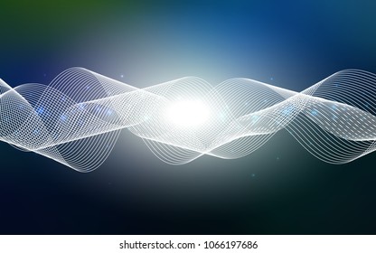 Dark BLUE vector template with carnival confetti. Confetti on blurred abstract background with colorful gradient. Beautiful design for your business advert of anniversary.
