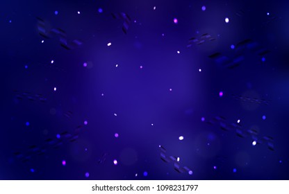 Dark BLUE vector template with carnival confetti. Blurred decorative design in anniversary style with confetti. Beautiful design for your business advert of anniversary.