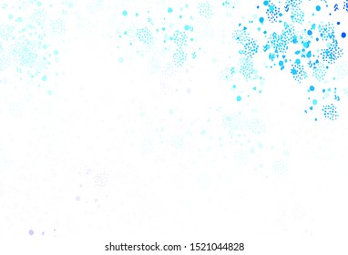 Dark BLUE vector template with chaotic shapes. Colorful chaotic forms with gradient in modern style. Elegant design for wallpapers.