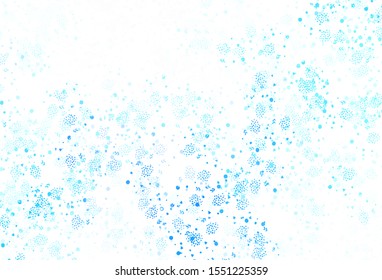 Dark BLUE vector template with chaotic shapes. Colorful chaotic forms with gradient in modern style. Simple design for your web site.