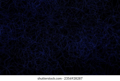 Dark BLUE vector template with chaotic shapes. Decorative design in abstract style with random forms. Simple design for your web site.