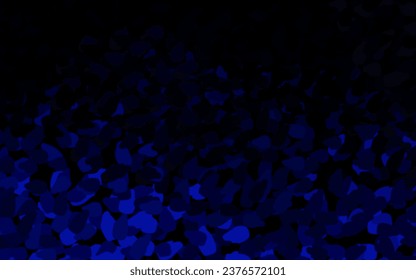 Dark BLUE vector template with chaotic shapes. Decorative design in abstract style with random forms. Best smart design for your business.