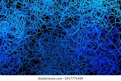 Dark BLUE vector template with chaotic shapes. Colorful chaotic forms with gradient in modern style. Modern design for your business card.