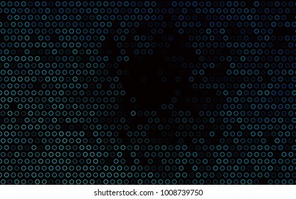 Dark BLUE vector  template with circles. Modern abstract illustration with colorful water drops. The pattern can be used for aqua ad, booklets.